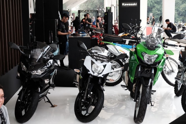 Booth Kawasaki di IIMS Motobike 2019 Foto: Bangkit Jaya Putra/kumparan