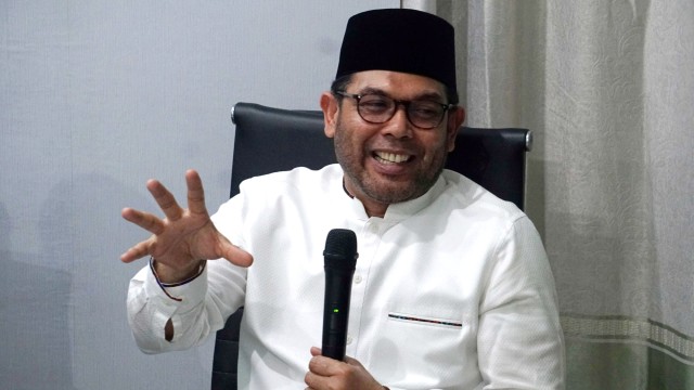 Anggota DPR Fraksi PKS, Nasir Djamil saat diskusi dengan tema "Wajah Islam Politik Pasca Pilpres 2019" Di Kantor Parameter Politik, Jakarta.  Foto: Irfan Adi Saputra/kumparan