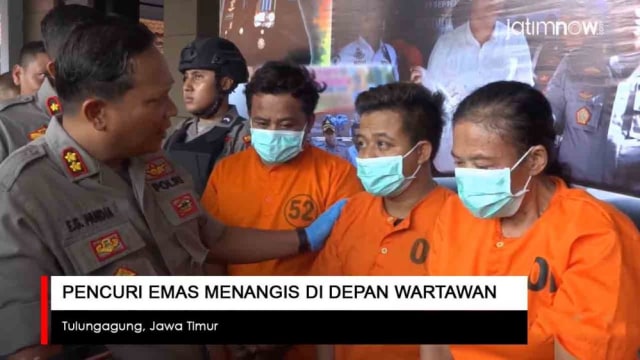 Video Pencuri Emas Ini Menangis Di Depan Wartawan