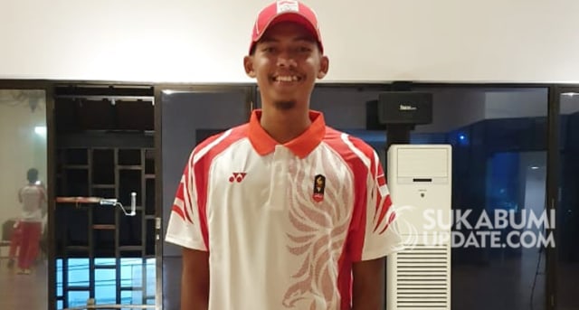 Saeful Rahman, pemuda Kampung Lodaya RT 009/003, Kelurahan Surade, Kecamatan Surade, Kabupaten Sukabumi. Saeful adalah atlet bola tangan yang tanding di SEA Games 2019. | Sumber Foto:Ragil Gilang.