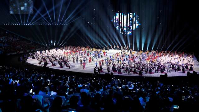 Suasana pembukaan SEA Games 2019 di Philippine Arena, Bulacan, Filipina, Sabtu (30/11/2019). Foto: REUTERS/Eloisa Lopez