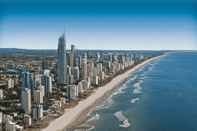Ilustrasi Garis Pantai Gold Coast, Queensland (pexels)