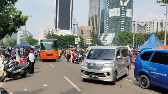 Jalan Merdeka Selatan kembali bisa dilalui kendaraan mobil.  Foto: Abyan Faisal Putratama/kumparan 