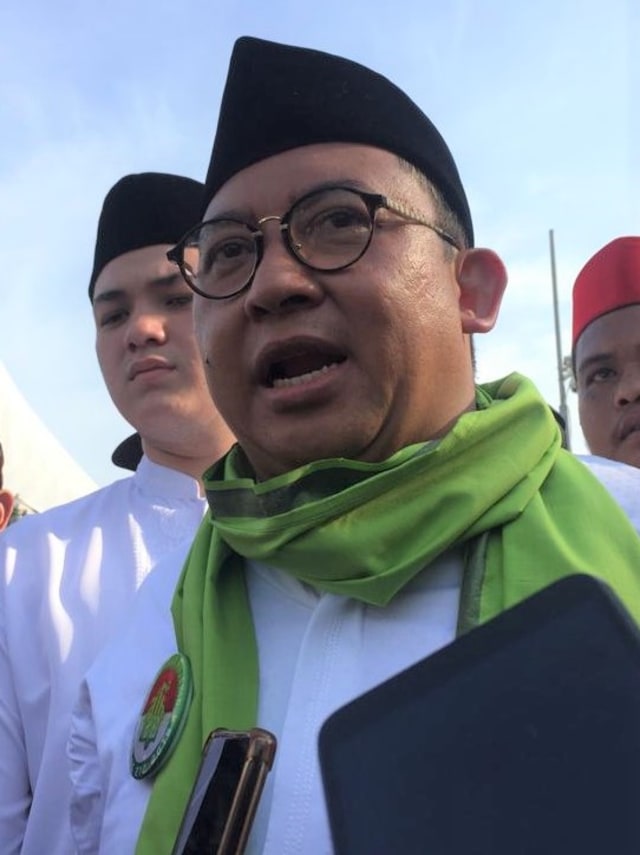 Fadli Zon di acara Reuni 212 di Monas, Jakarta Pusat. Foto: Andesta Herli/kumparan