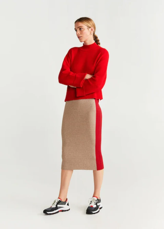 MANGO - Ribbed Knit Sweater