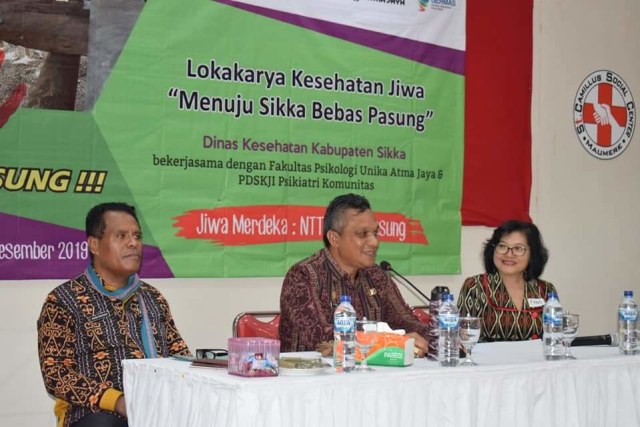 Lokakarya kesehatan jiwa "Menuju Sikka Bebas Pasung" pada Selasa (3/12/2019). Foto: Dok.Humas protokol Sikka. 