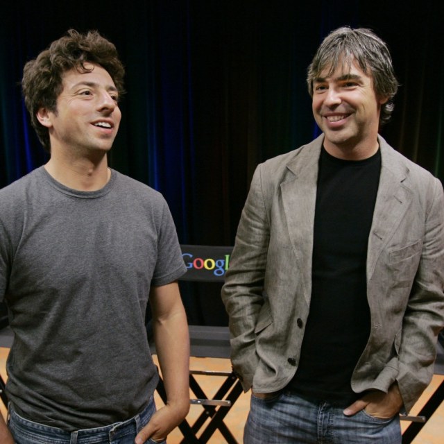 Dua pendiri Google, Sergey Brin dan Larry Page. Foto: Paul Sakuma/AP Photo