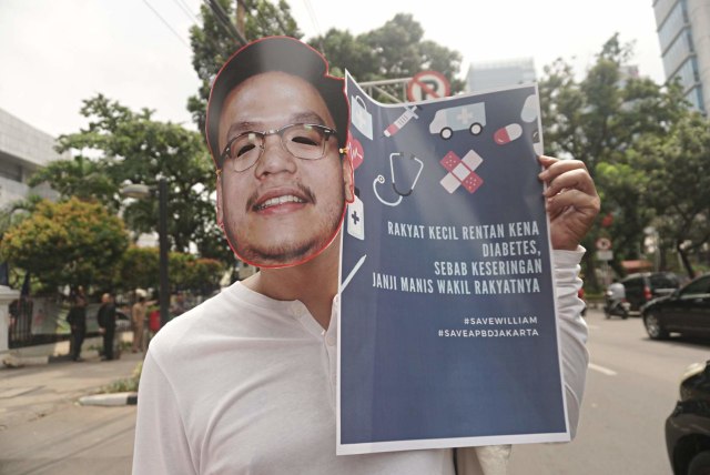 Aksi Mendukung Transparansi APBD di DPRD Jakarta