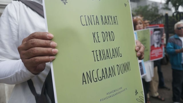 Aksi Mendukung Transparansi APBD di DPRD Jakarta