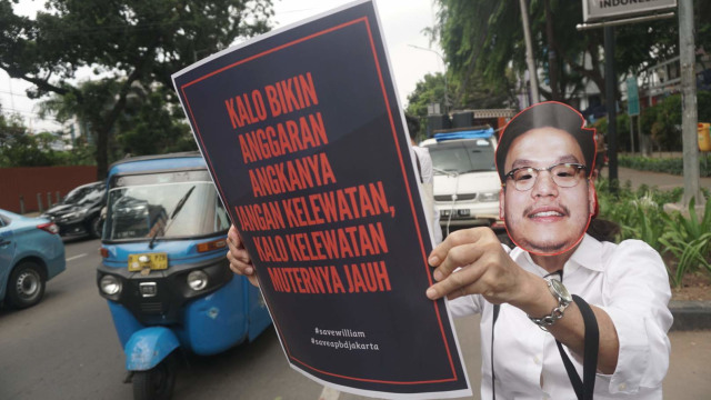 Aksi Mendukung Transparansi APBD di DPRD Jakarta