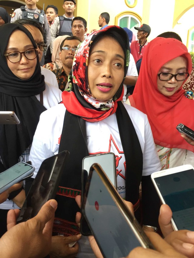 Menteri Pemberdayaan Perempuan dan Perlindungan Anak (PPPA), I Gusti Ayu Bintang Darmawati di Amel Convention Hall, Banda Aceh, Kamis (5/12). Foto: Zuhri Noviandi/kumparan