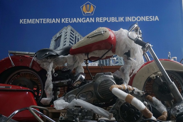 Selundupan Harley Davidson yang ditemukan di pesawat baru Garuda Indonesia. Foto: Irfan Adi Saputra/kumparan
