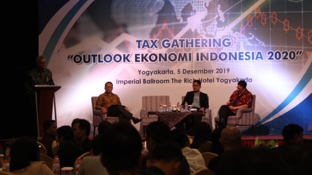Tax gathering 'Outlook Ekonomi Indonesia 2020' di Yogyakarta, Kamis (5/12/2019). Foto: Birgita.