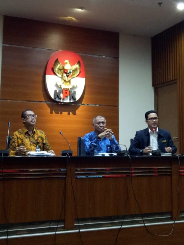 Konferensi pers peringatan Hakordia 2019 di gedung KPK, Jakarta, Jumat (6/12). Foto: Aprilandika Pratama/kumparan
