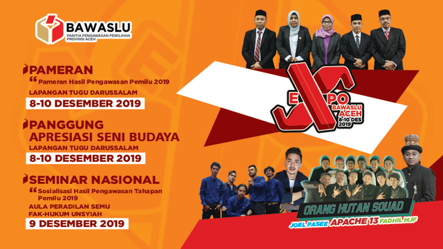 Expo Bawaslu Aceh, 8-10 Desember 2019. Foto: Panwaslih Aceh