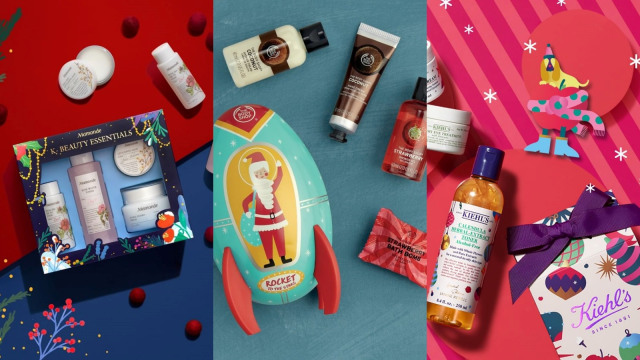 Pilihan paket gift produk kecantikan Natal dan Tahun Baru 2019. Foto: dok. Mamonde, The Body Shop Indonesia, Kiehl's