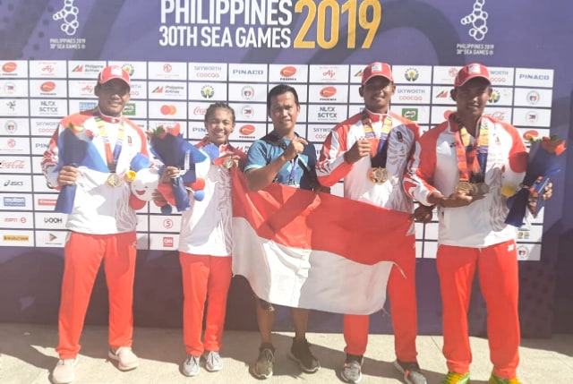Pedayung Jambi sumbang medali terbanyak untuk kontingen Indonesia di Sea Games 2019. Foto: Bahara Jati