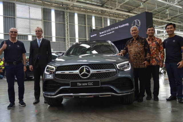 Peluncuran new Mercedes-Benz GLC rakitan Wanaherang, Bogor Foto: Bagas Putra Riyadhana/kumparan