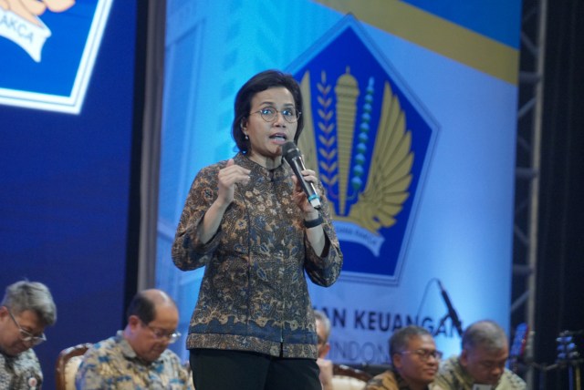 Menteri Keuangan Sri Mulyani memberikan ceramah kepada Calon ASN Kementerian Keuangan. Foto: Helmi Afandi Abdullah