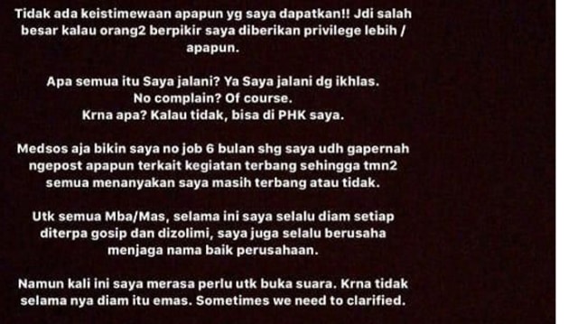 Klarifikasi Cyndyana Lorens, Adik Kriss Hatta Soal Isu Dirut Garuda (244906)