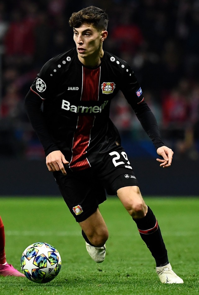 Kai Havertz, gelandang andalan Bayer Leverkusen. Foto: OSCAR DEL POZO / AFP