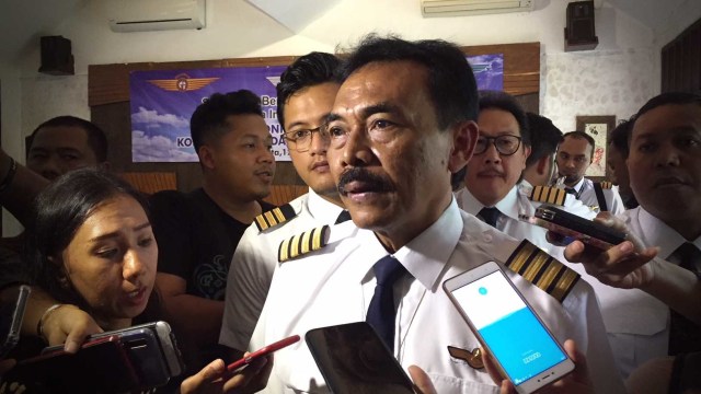 Presiden Asosiasi Pilot Garuda Indonesia (APG), Kapten Bintang Hardiono.  Foto: Andesta Herli Wijaya