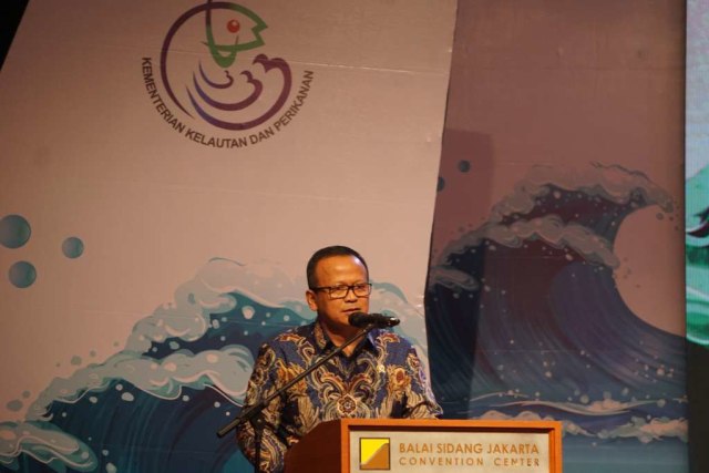 Menteri KKP Edhy Prabowo menghadiri Marine and Fisheries Buisness Invesment Forum (MFBIF), Jumat (13/12). Foto: Fanny Kusumawardhani/kumparan