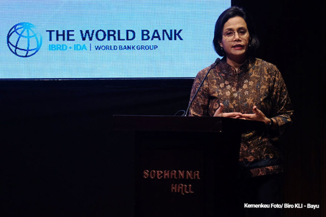  Menkeu pada acara The Launch Event of the World Bank's Indonesia Economic Quarterly Report.