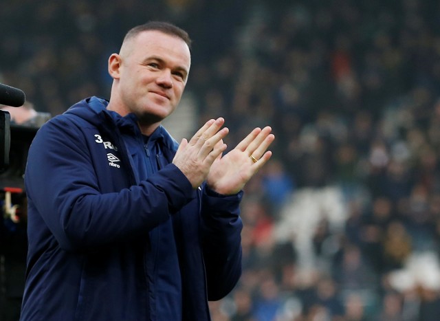 Wayne Rooney, pelatih sekaligus pemain Derby County. Foto: Action Images via Reuters/Craig Brough
