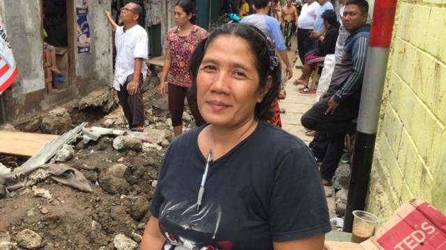 Lia, rumah ambruk di Matraman
