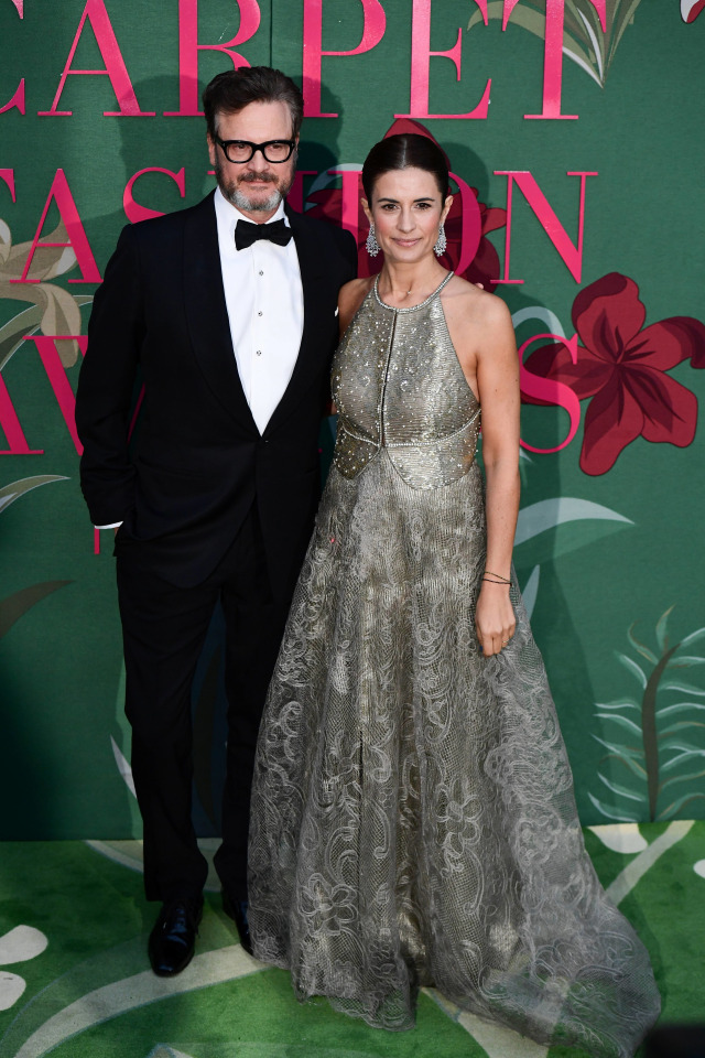 Colin Firth bersama istrinya Livia. Foto: AFP/MIGUEL MEDINA