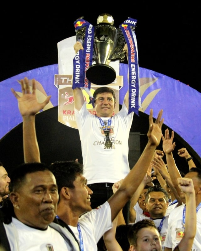 Darije Kalezic, pelatih PSM Makassar. Foto: ANTARA/Abriawan Abhe
