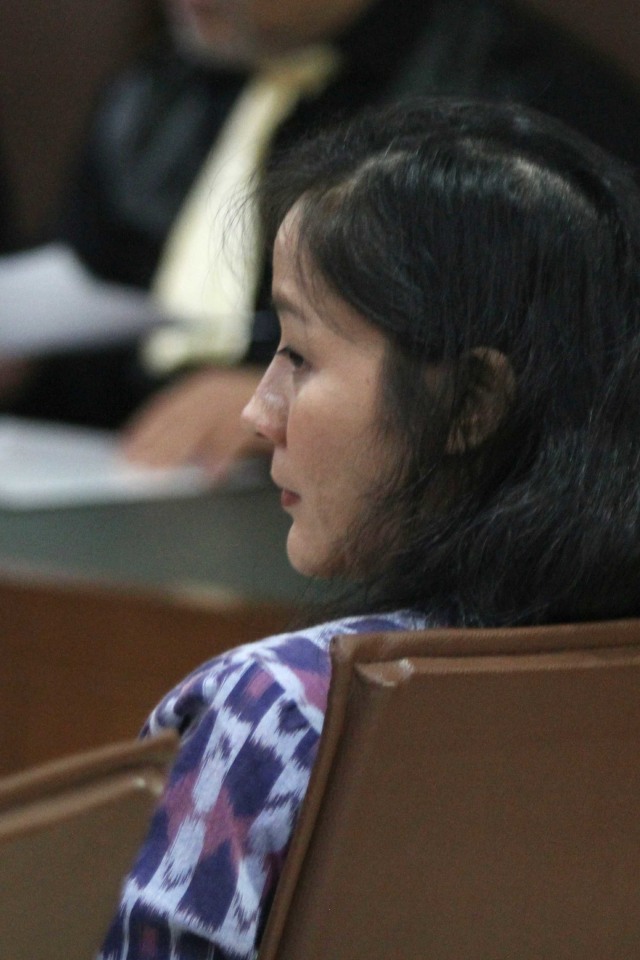 Pengusaha Nelly Margaretha menjalani sidang dakwaan di Pengadilan Tipikor, Jakarta, Senin (16/12) Foto: Nugroho Sejati/Tipikor