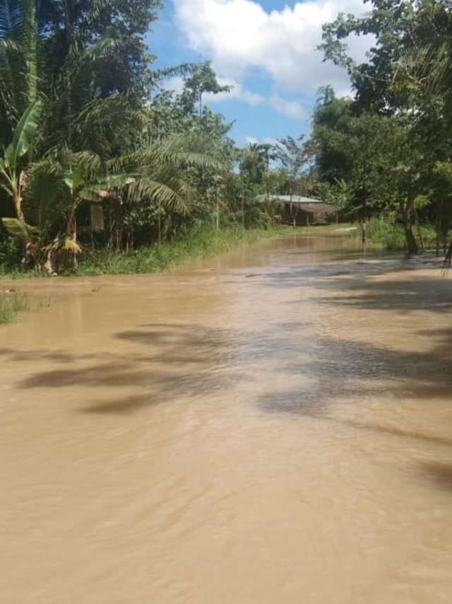 Kawasan Kecamatan Matangkuli, Aceh Utara yang terendam banjir. Dok. BPBA