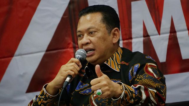 Ketua MPR Bambang Soesatyo menjadi pembicara dalam diskusi empat pilar MPR RI di Komplek Parlemen RI, Jakarta, Rabu (18/12).  Foto: Jamal Ramadhan/kumparan 