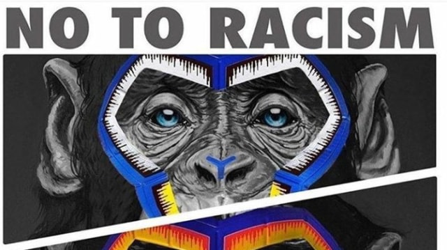 Poster kampanye anti-rasialisme Serie A. Foto: Serie A