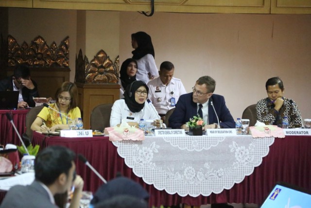 Direktorat Jenderal Pemasyarakatan menyelenggarakan pertemuan Luncheon Meeting diseminasi the Jakarta Statement tentang perlakuan terhadap narapidana lanjut usia di Indonesia, bertempat di Graha Bakti Pemasyarakatan. (Foto: Kemenkumham)