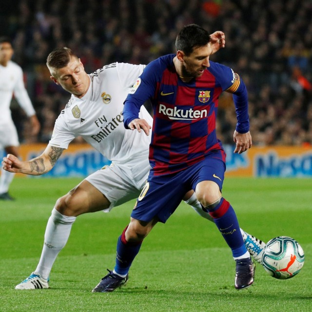 Duel El Clasico antara Real Madrid melawan Barcelona jilid pertama musim 2019/20. Foto: REUTERS/Albert Gea