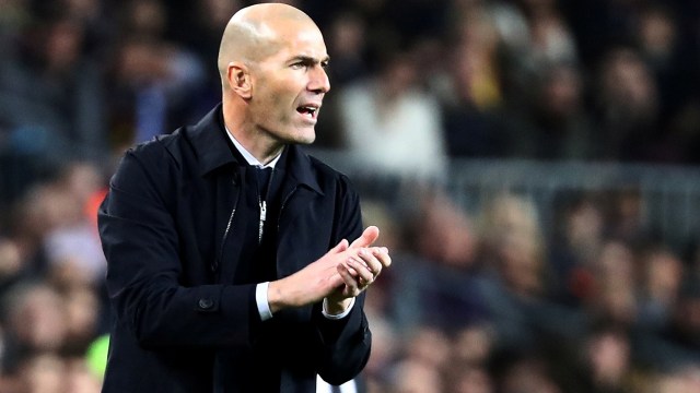 Zinedine Zidane di laga El Clasico. Foto: Reuters/Sergio Perez
