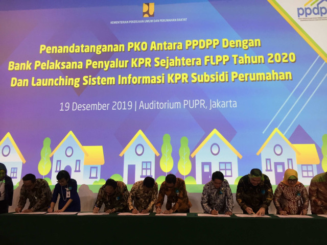 Kementerian PUPR Launching Program Rumah Subsidi Tahun 2020 di Gedung Kementerian PUPR, Jakarta, Kamis (19/12). Foto: Abdul Latif/kumparan