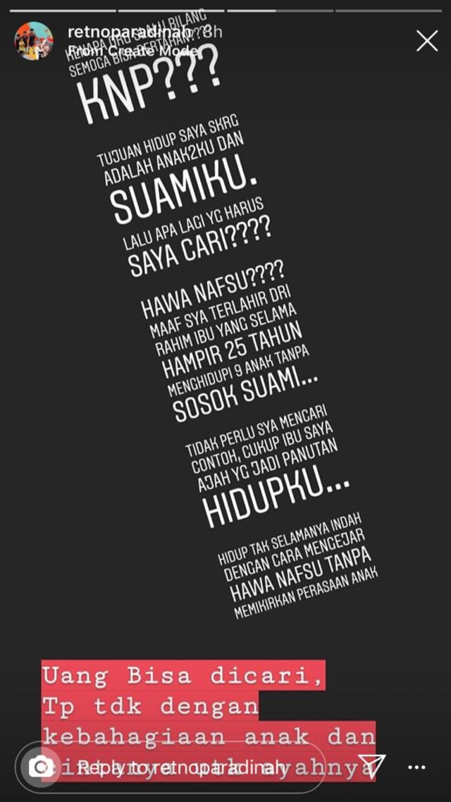 PTR, Unggahan istri Zul 'Zivilia' di Instagram Story