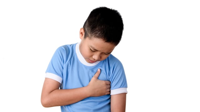 Ilustrasi anak dengan asma. Foto: Shutter Stock