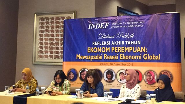 Diskusi INDEF tentang catatan akhir tahun ekonomi Indonesia di ITS Tower, Jakarta, Jumat (20/12/2019). Foto: Ema Fitriyani/kumparan