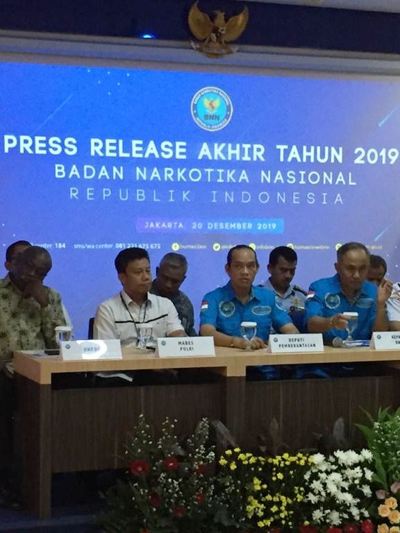 Refleksi akhir tahun 2019 BNN di kantor BNN Pusat, Cawang, Jakarta Timur Foto: Abyan Faisal Putratama/kumparan 