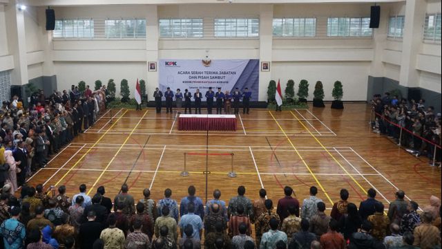 Suasana serah terima jabatan Pimpinan KPK di Gedung KPK, Jumat (20/12).  Foto: Irfan Adi Saputra/kumparan 