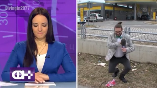 Video seorang reporter televisi melamar wanita pujaan hati viral di sosial media. (oto: Tangkapan layar instagram/@livingin2077_official) 