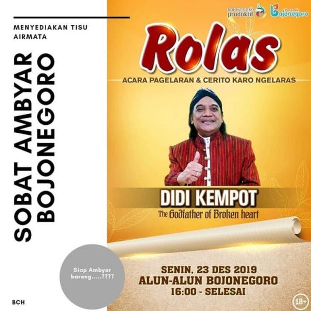 Ingin Lihat Konser Ambyar Didi Kempot, Penonton Dihimbau Pakai Batik