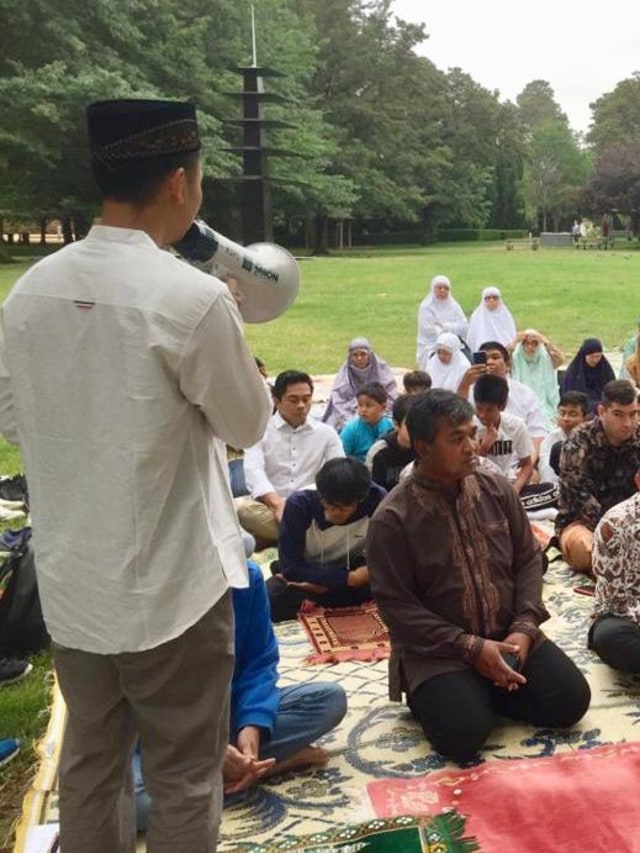 Warga muslim Indonesia Shalat Istisqa di Canberra. Foto: Dok. AIMF-ACT, Canberra