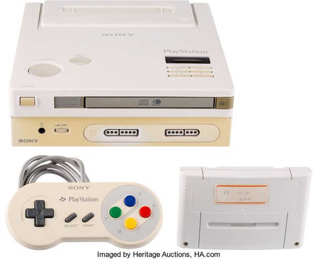 Prototype konsol game Nintendo Play Station hasil kolaborasi Nintendo dan Sony. Foto: Heritage Auctions