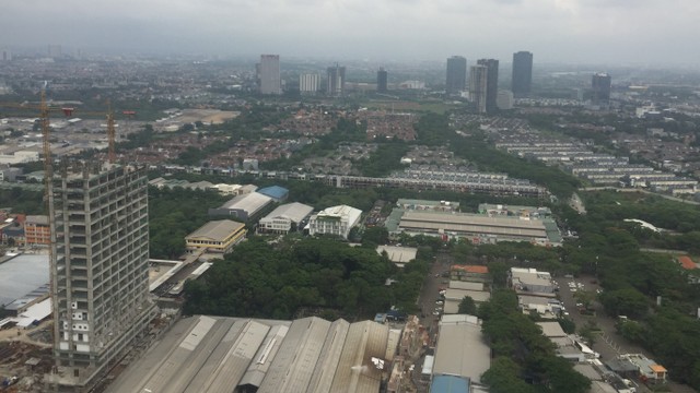 Pemandangan kawasan BSD City Tangerang saat naik Helikopter. Foto: Moh Fajri/kumparan 